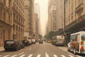 Poor air quality in New York due to Canadian fires