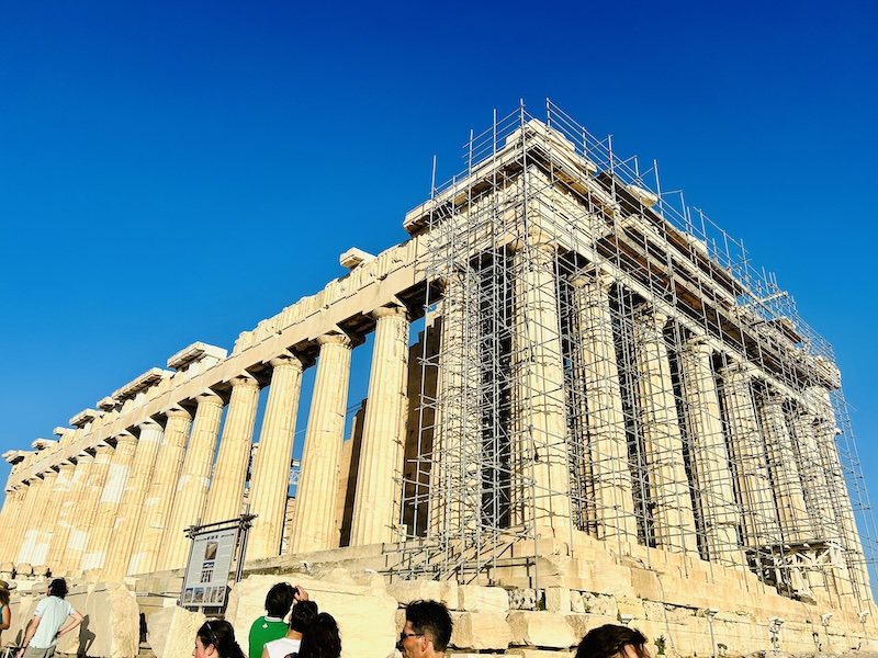 The Acropolis in the center of Athens, Greece. Picture taken with an iPhone