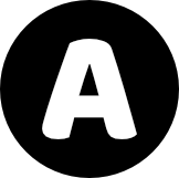 The site logo, which is the letter A