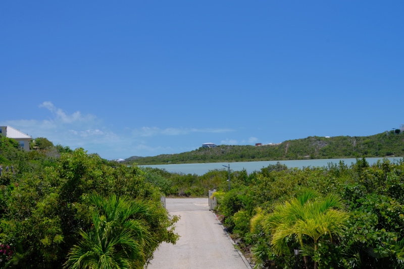 Overlooking a lake in Turks and Caicos