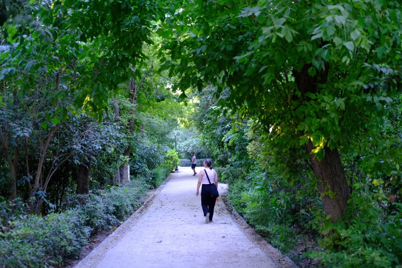 Walking through Athens National Garden, Greece