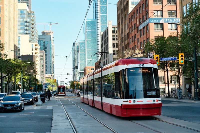 The streetcar system in Toronto, Canada