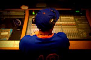 Picture taken during a music studio session. NYC. 2012. © Amha Mogus