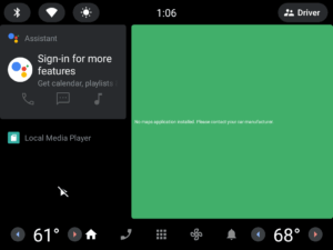 2023 screenshot of android auto emulator