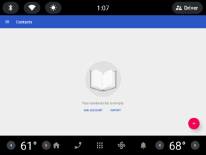 2023 screenshot of android auto emulator
