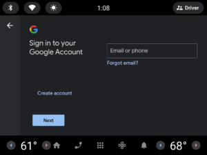 2023 screenshot of android auto emulator