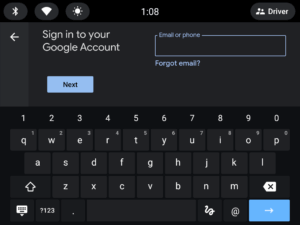 2023 screenshot of android auto emulator