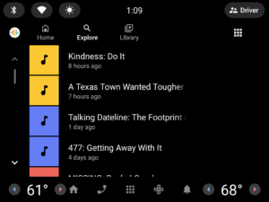 2023 screenshot of android auto emulator