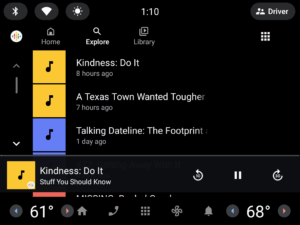 2023 screenshot of android auto emulator