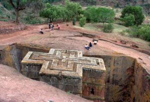 Church of Saint George or Betä Giyorgis at Lalibella Ethiopia. 2011. © Amha Mogus